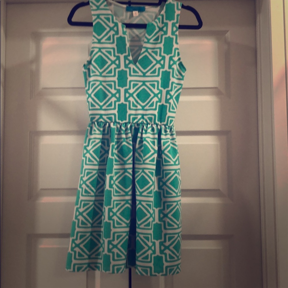 Francesca’s geometric print dress